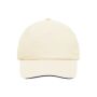 5 Panel Sandwich Cap natural/navy one size