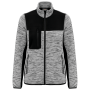 Gerecycled damesjasje in polytricot Light Grey Melange / Black 3XL