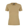 Stretch T-shirt | comfort | dames - Zand, XS