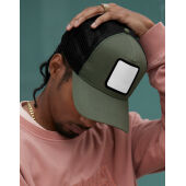 Appliqué Patch 5 Panel Trucker - Black/Stone - One Size