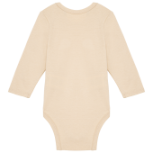Baby body van biologisch katoen Light Sand 12M