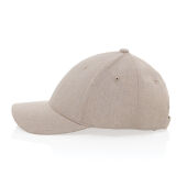 Milo AWARE™ recycled heather 6 paneel cap 200gr, gebroken wit