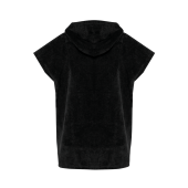 Kinderponcho met capuchon van badstof Black 6/10 jaar