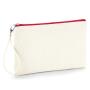 CANVAS WRISTLET POUCH, NATURAL/RED, One size, WESTFORD MILL
