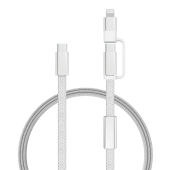 Arc RCS 60W 120 cm 2-in-1 snellaadkabel, grijs