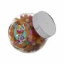 Klein glazen potje 0,4 liter, gevuld met snoep, Zilver, Jelly beans