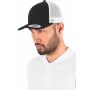 Tweekleurige Retro Truckerpet Black / White One Size