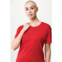 IQONIQ Yala dames lichtgewicht gerecycled katoen t-shirt, rood (L)