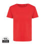 Iqoniq Yala dames lichtgewicht gerecycled katoen t-shirt, luscious red (XS)