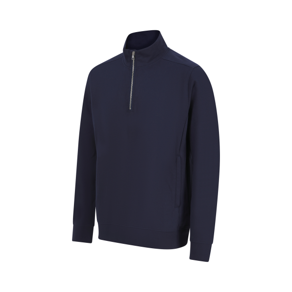 Unisex-Sweatshirt mit Reißverschlusskragen Navy XS Unisex-Sweatshirt mit Reißverschlusskragen Navy XS