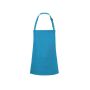 SHORT BIB APRON BASIC WITH BUCKLE AND POCKET, TURQUOISE, One size, KARLOWSKY