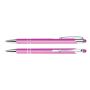 Aluminium touch-stylus balpen Limoges Roze - Blauwe inkt