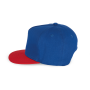 Snapback Kinderpet - 5 Panelen Royal Blue / Red One Size