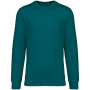 Ecologische uniseks sweater met ronde hals Peacock Green XXS