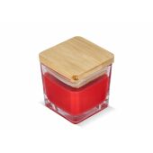 Chakra plantaardige kaars in glazen houder - Rood