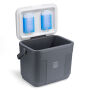 Brisby Koelbox - Frigobox - 22L - Grijs - Tot maximaal 40 uur isolatie - Incl. 4 dikke koelelementen van 450ml - Temperatuur veilige sluiting - Nieuw ontwerp met koelelementen vergrendeld in deksel
