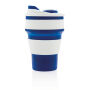 Opvouwbare siliconen beker, blauw
