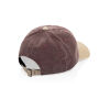 BEAU AWARE™ Washed 6 panel 270gsm cotton twill two tone cap, maroon