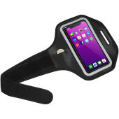 Haile reflecterende smartphone-armband met transparante hoes - Zwart