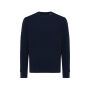 IQONIQ Etosha lichtgewicht gerecycled katoen sweater, donkerblauw (XXS)