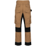 Gerecycled performance heren  werkbroek Camel / Black 38 FR