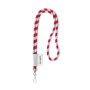 Polyester 2-kleurige koord-lanyard met full color label