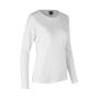 Interlock T-shirt | lange mouw | dames - Wit, M