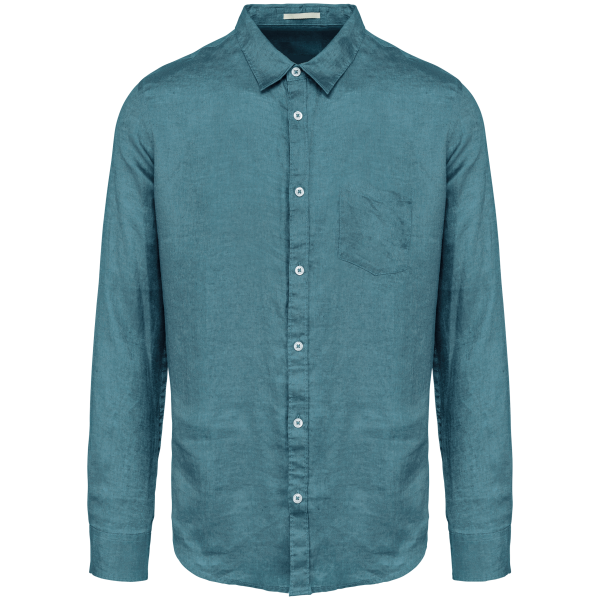 Chemise en lin homme Adriatic Blue XS Chemise en lin homme Adriatic Blue XS