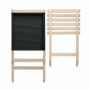 MARINERO - Opvouwbare houten strandstoel - Zwart
