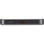 Avis 5000 mAh RCS powerbank van gerecycled aluminium met magneetsluiting - Donkermetaal