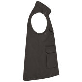Gewatteerde uniseks bodywarmer van polykatoen multizakken Dark Grey 5XL