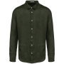 Linnen herenoverhemd Organic Khaki XS Linnen herenoverhemd Organic Khaki XS