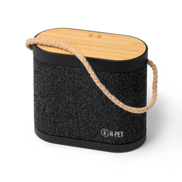 BIANKI Speaker draadloos van RPET en bamboe BIANKI Speaker draadloos van RPET en bamboe