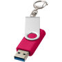 Rotate USB 3.0 met sleutelhanger - Magenta - 16GB