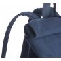 Gerecyclede polycotton (330 gsm) roll-top rugzak Thaddeus blauw