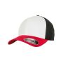 3-Tone Flexfit Cap red/white/black S/M