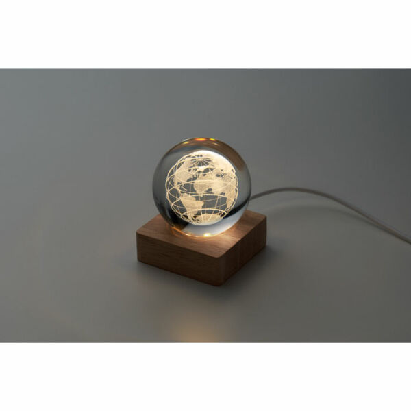 GLOBE LIGHT - LED wereldbol glazen bol - Hout GLOBE LIGHT - LED wereldbol glazen bol - Hout