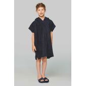 Kinderponcho met capuchon van badstof Navy 10/14 jaar