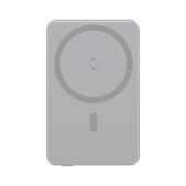 Urban Vitamin Marin 5000mAh magnetic 15W wireless powerbank, zilver