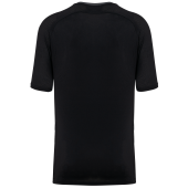Tweekleurig padel-T-shirt met raglanmouwen voor heren Black / Marl Dark Grey S