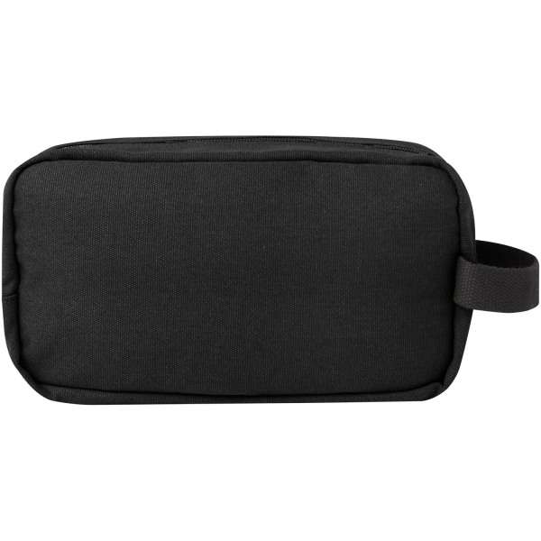 Joey GRS recycled canvas travel accessory pouch bag 3.5L - Solid black