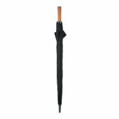 RAYNA - 27" auto paraplu houten greep - Zwart
