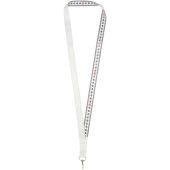Isla 1-meter RPET sublimatie lanyard met safety breakaway sluiting - Wit/Wit/Wit
