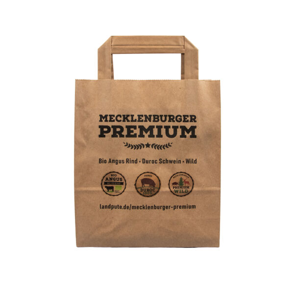 Papieren draagtas gevouwen handvat bruin S (B5) 18 x 8 x 22 cm