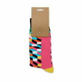 FUNNY M - Sokken met een grappig patroon - Fuchsia