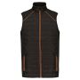 Bodywarmer DayToDay in twee stoffen black/orange 4XL Bodywarmer DayToDay in twee stoffen black/orange 4XL