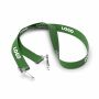 Polyester Pantone-gematchte zeefdruk keycord met 2 clips