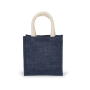 Shopper van jutecanvas - klein model Midnight Blue One Size