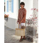 Cotton Pocket Natural Starched Jute Shopper - Natural - One Size