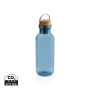 RCS recycled PET fles met bamboe deksel en handvat, blauw